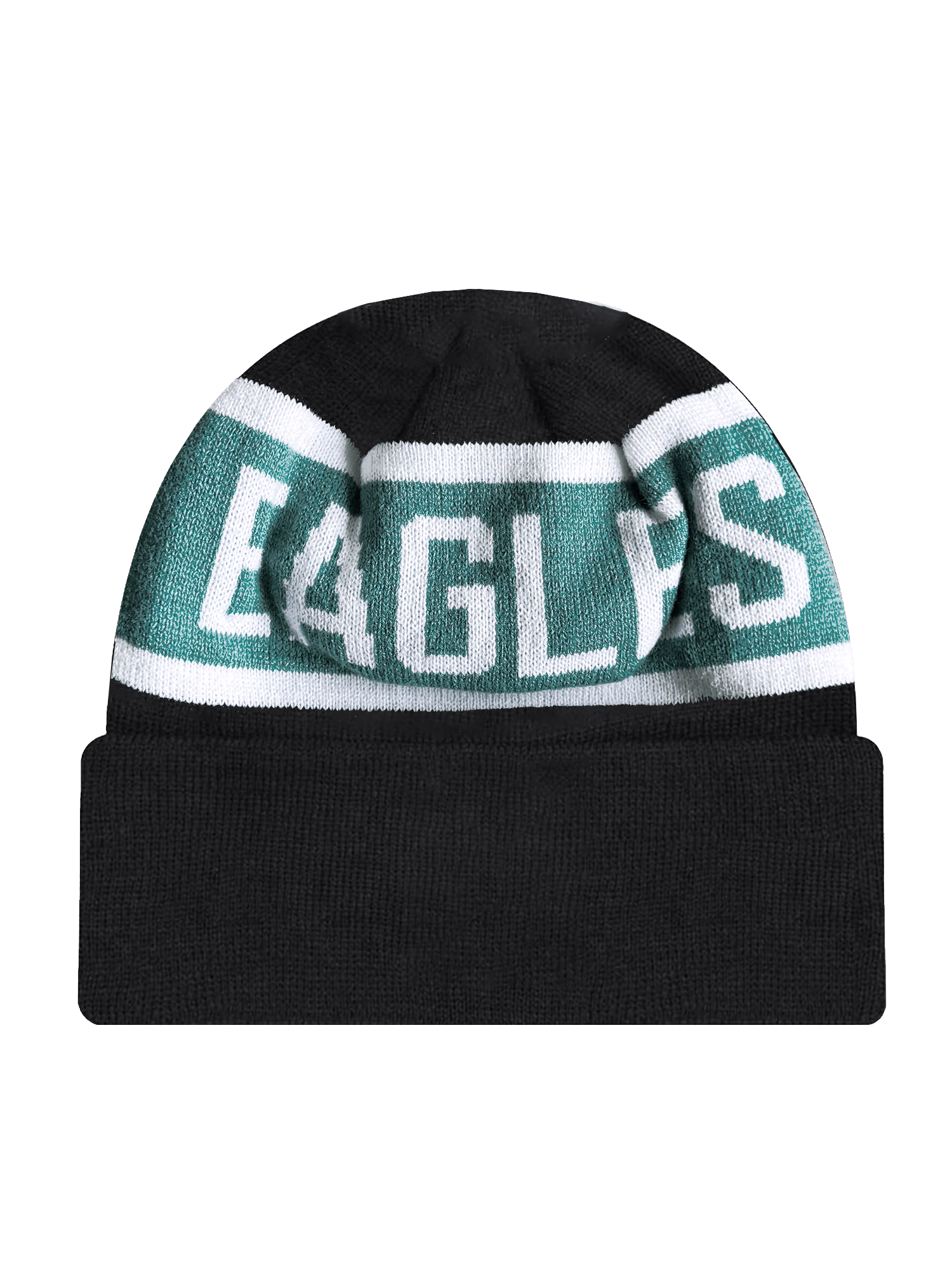New Era Beanies Philadelphia Eagles New Era NFL Team Spell Pomless Knit Beanie - Black