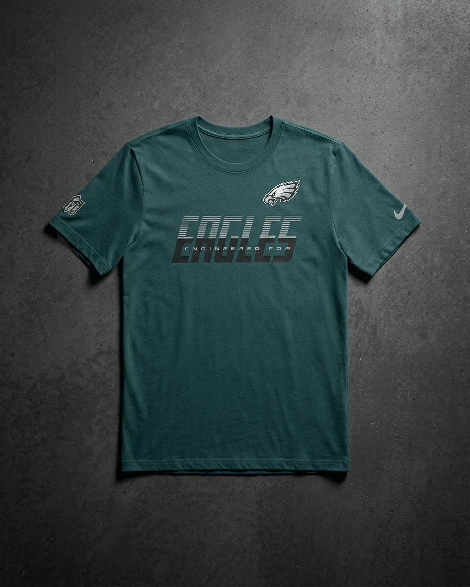 Nike T-Shirts Philadelphia Eagles Nike NFL 26 Sideline Team Issue Dri-Fit T-Shirt - Teal