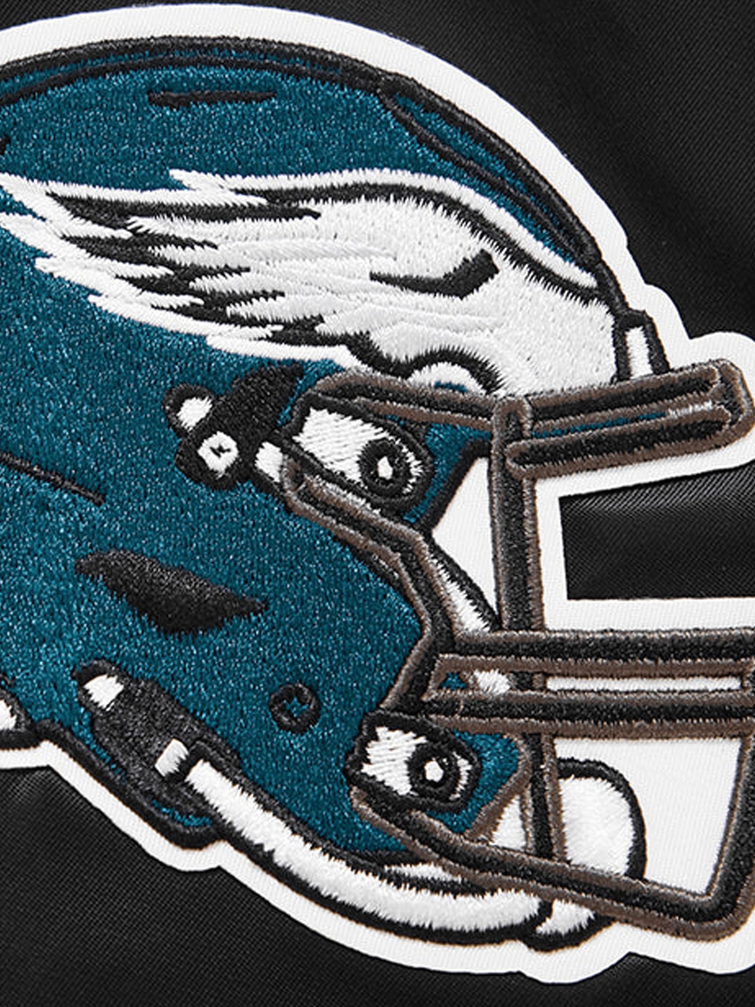 Pro Standard Jackets Philadelphia Eagles Pro Standard NFL Team Classic Satin Button Jacket - Black