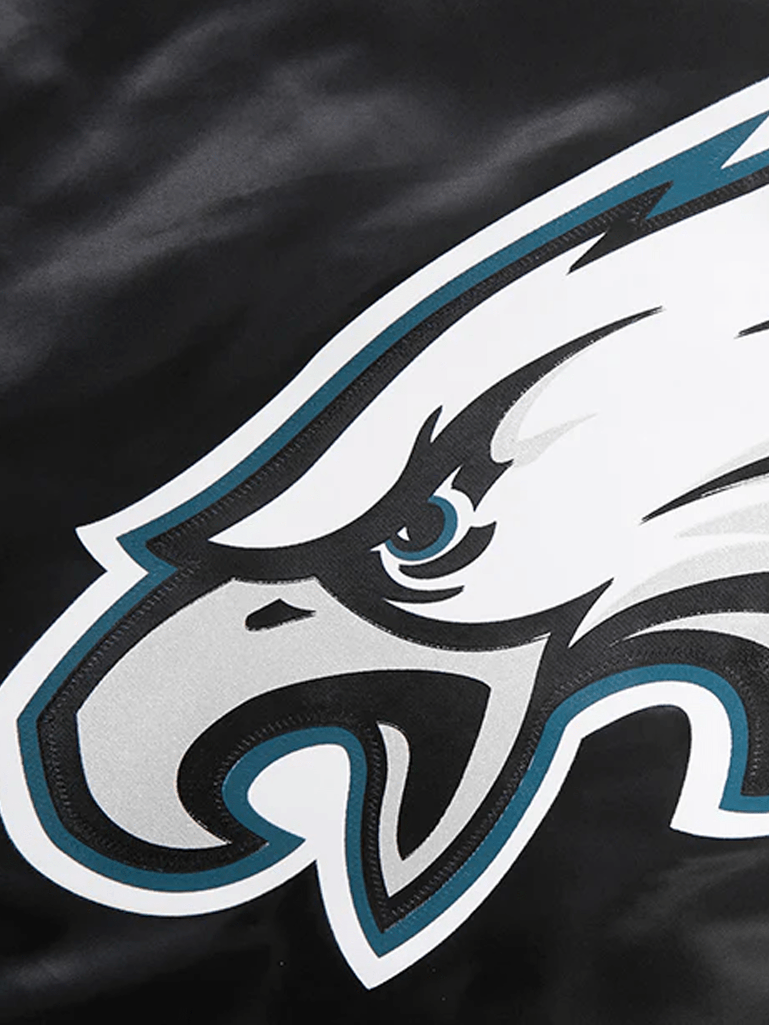 Pro Standard Jackets Philadelphia Eagles Pro Standard NFL Team Classic Satin Button Jacket - Black