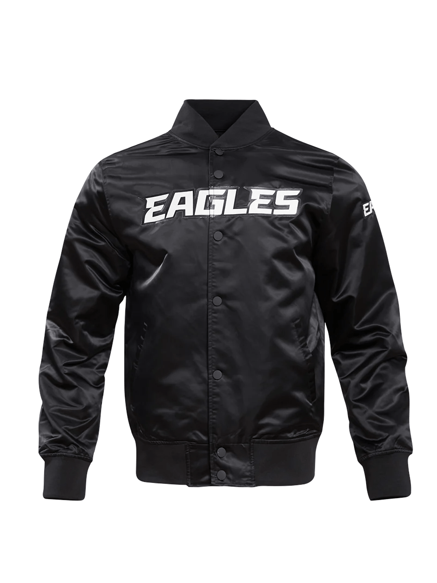 Pro Standard Jackets Philadelphia Eagles Pro Standard NFL Team Classic Satin Button Jacket - Black