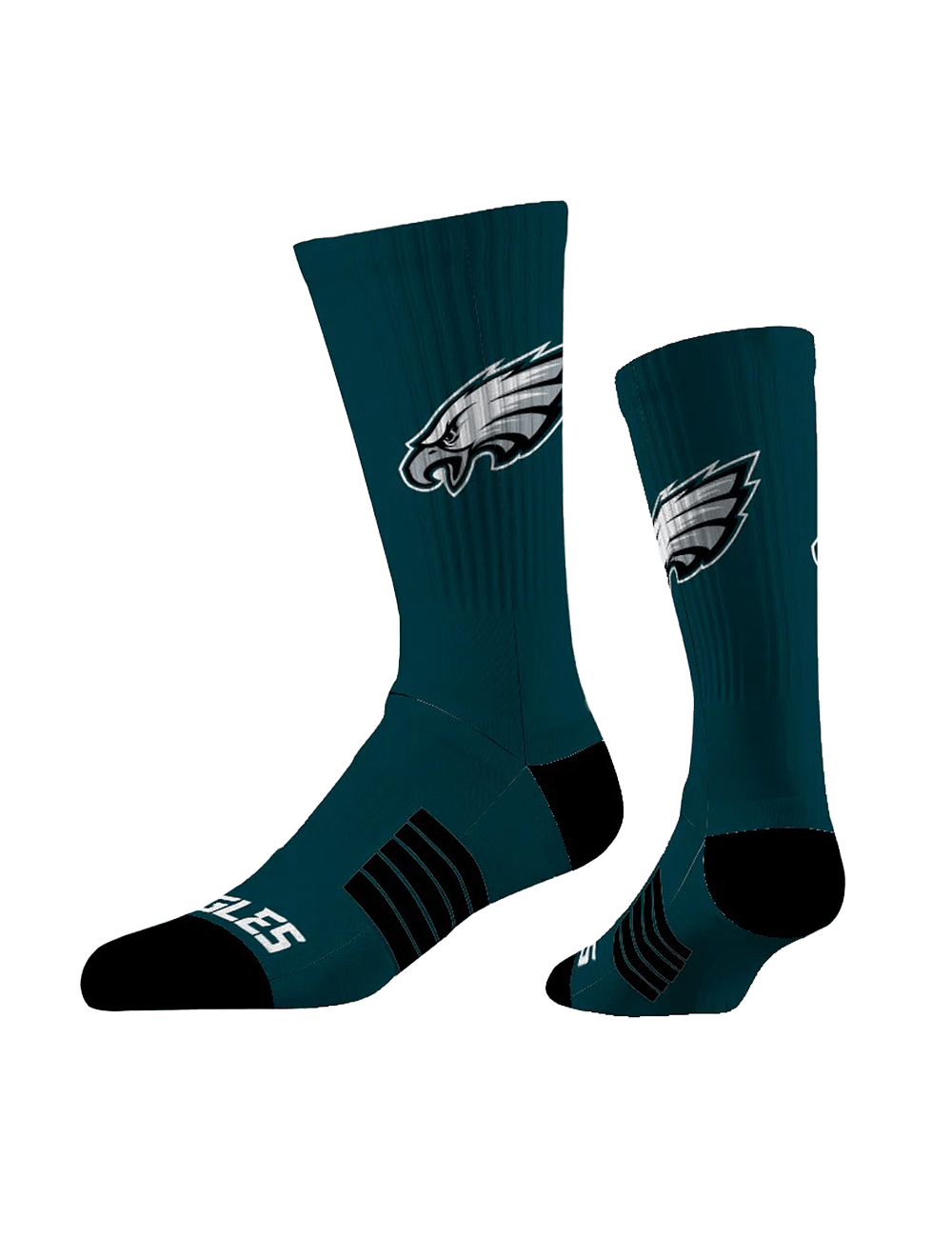 Strideline Socks Large (9-12 US) Philadelphia Eagles Strideline NFL Team Premier Flex-Stretch Crew Socks