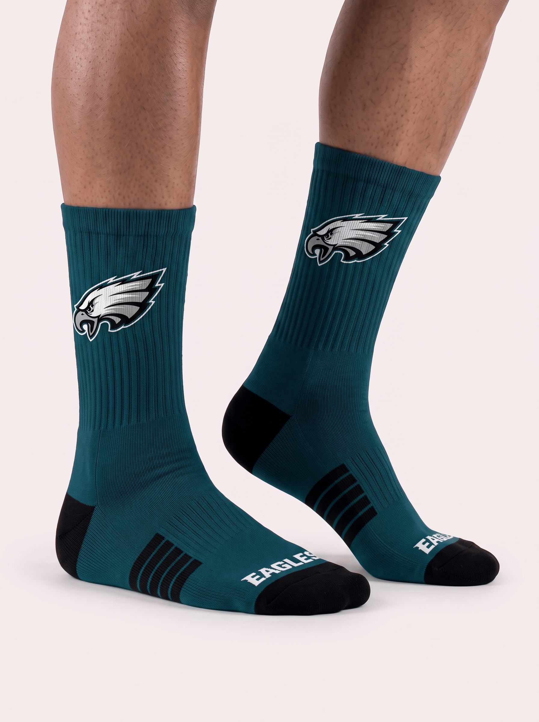 Strideline Socks Large (9-12 US) Philadelphia Eagles Strideline NFL Team Premier Flex-Stretch Crew Socks - 2 Pack