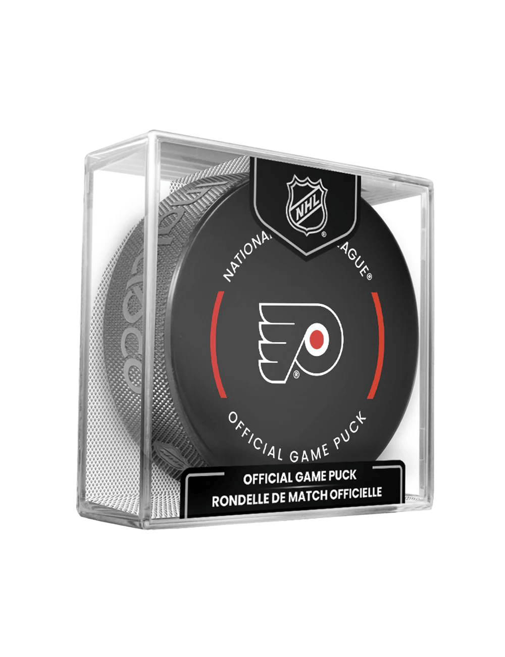 Inglasco Pucks Philadelphia Flyers Inglasco NHL 25-26 Official Game Hockey Puck In Cube