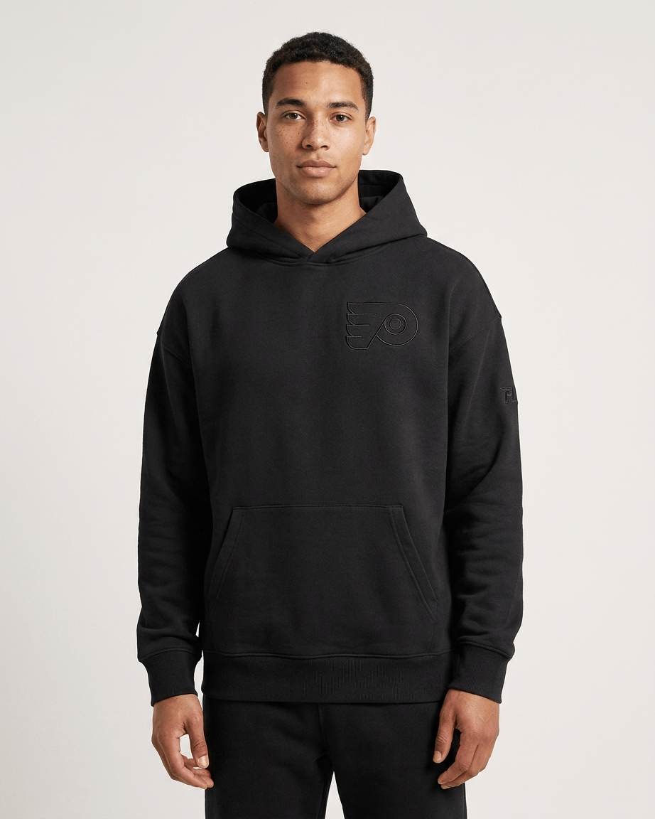 Pro Standard Jumpers Philadelphia Flyers Pro Standard NHL Black On Black Drop Shoulder Hoodie Jumper