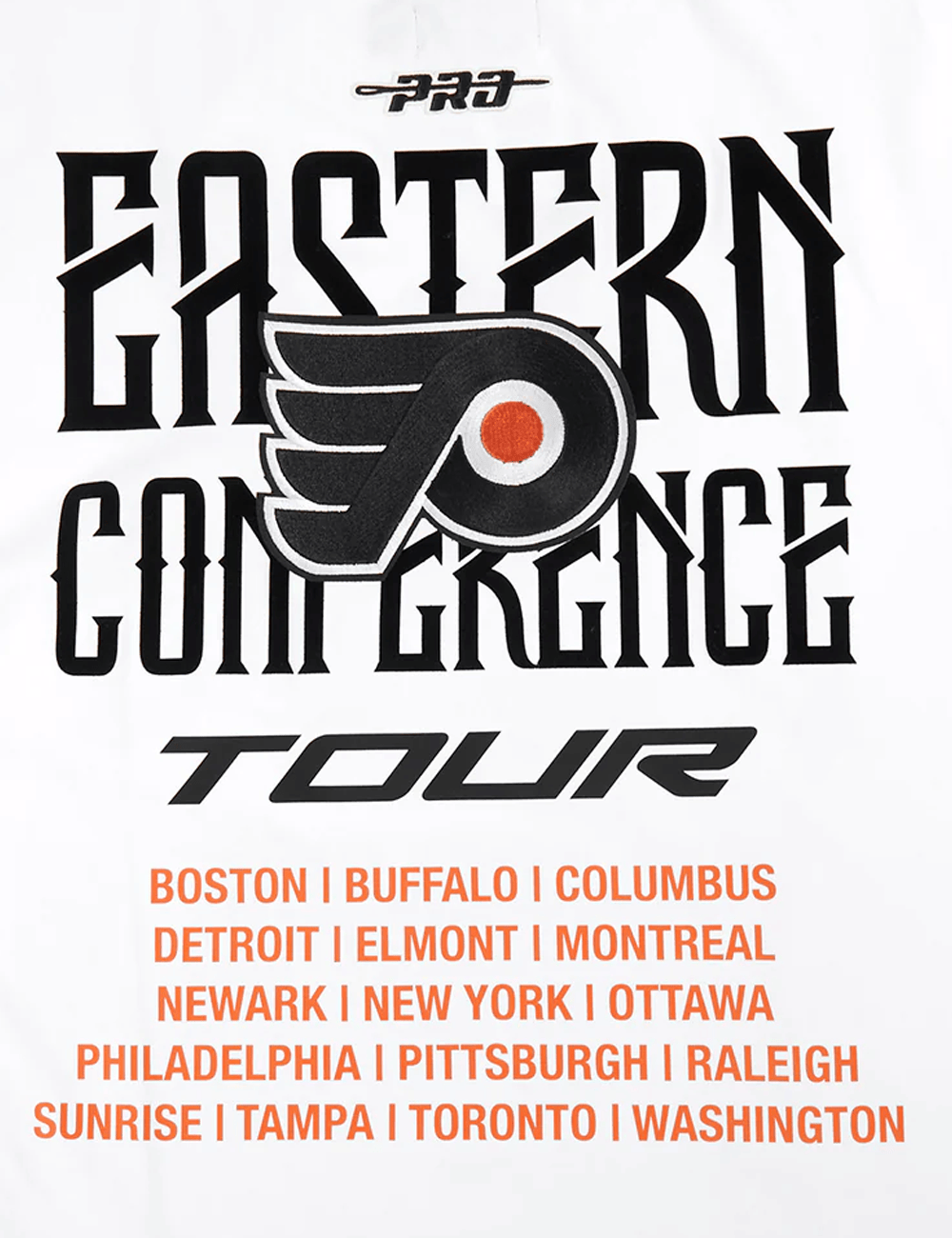 Pro Standard T-Shirts Philadelphia Flyers Pro Standard NHL City Tour 2.0 Drop Shoulder T-Shirt - White