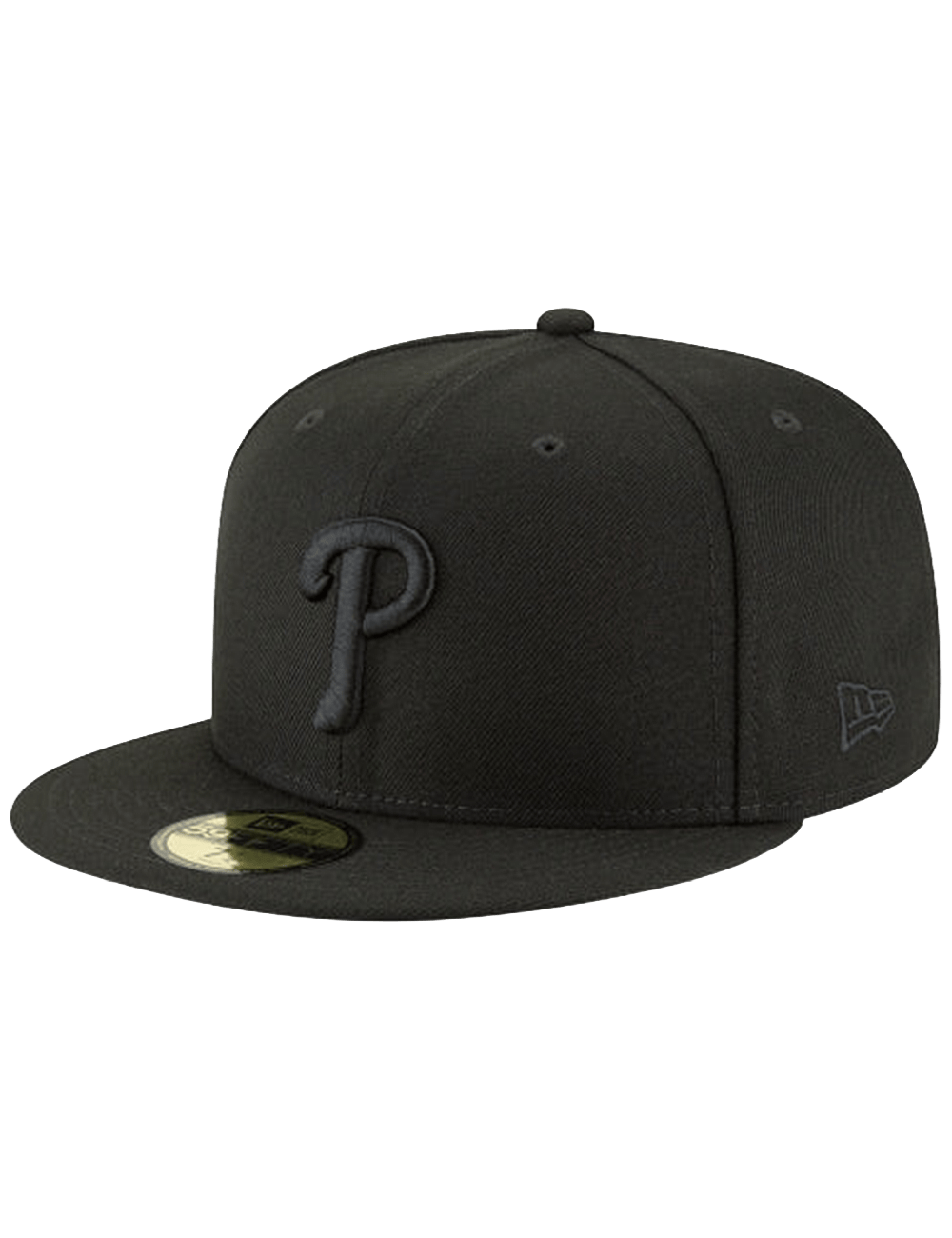 New Era Caps Philadelphia Phillies New Era MLB Black On Black 59FIFTY Fitted Hat