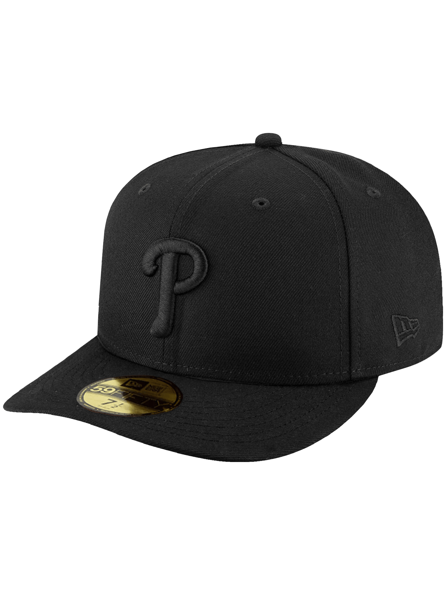 New Era Caps Philadelphia Phillies New Era MLB Black On Black 59FIFTY Pre-Curved Fitted Hat