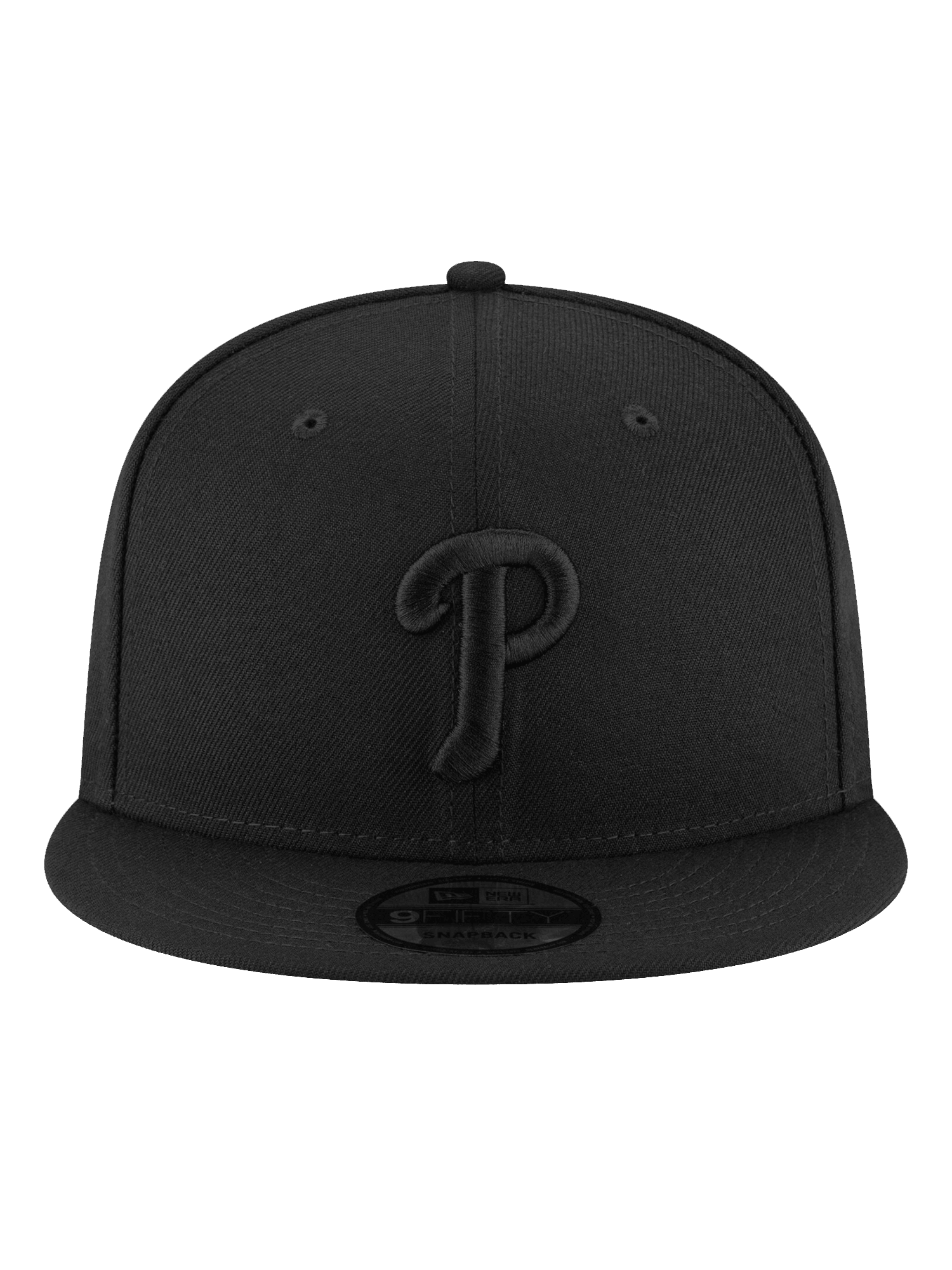 New Era Caps Philadelphia Phillies New Era MLB Black On Black 9FIFTY Snapback Hat