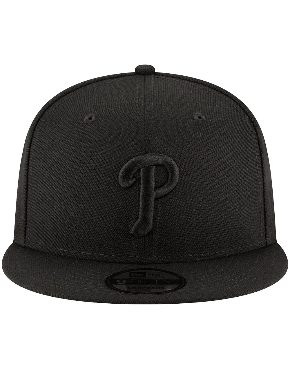 New Era Caps OSFA Philadelphia Phillies New Era MLB Black On Black 9FIFTY Snapback Hat