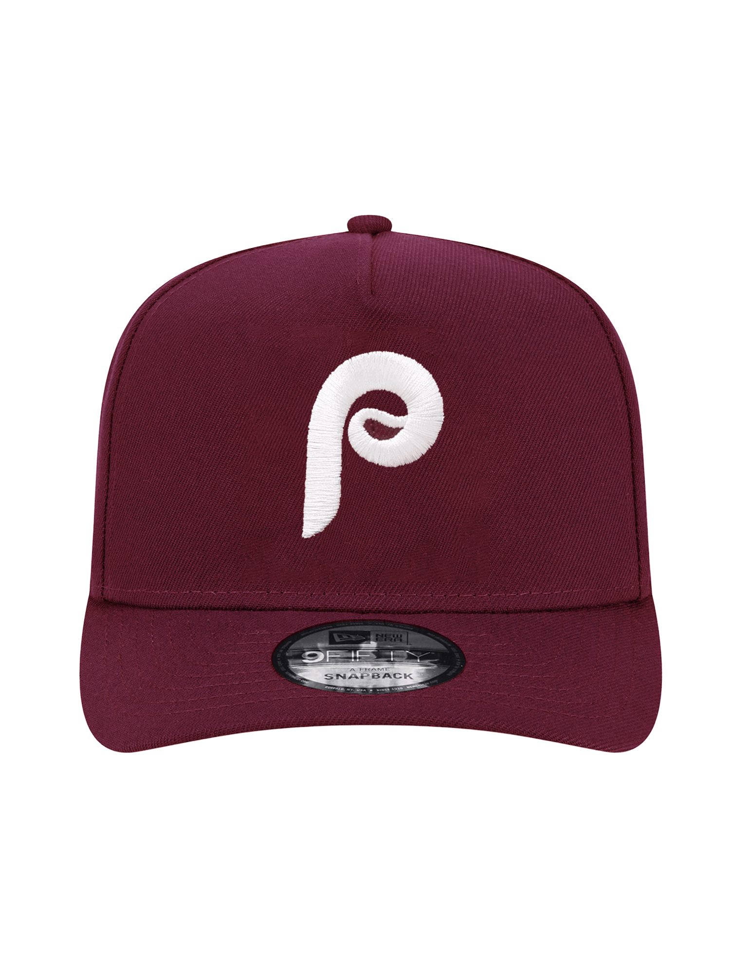 New Era Caps Philadelphia Phillies New Era MLB Cooperstown Pre-Curved 9FIFTY A-Frame Snapback Hat - Cardinal