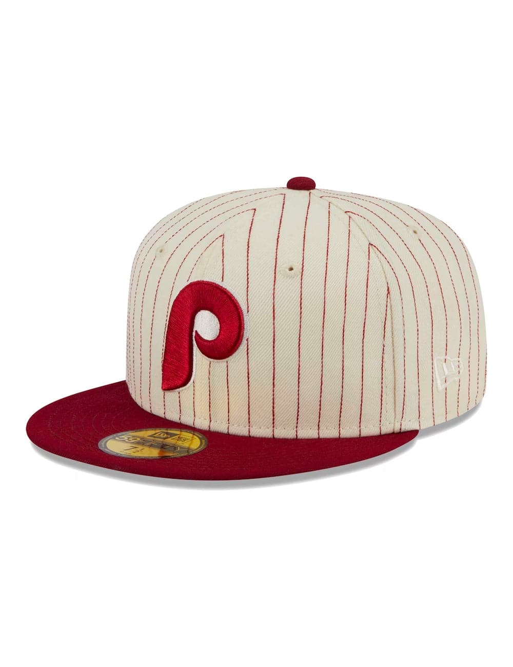 New Era Caps Philadelphia Phillies New Era MLB Retro Script 59FIFTY Fitted Hat - Off White