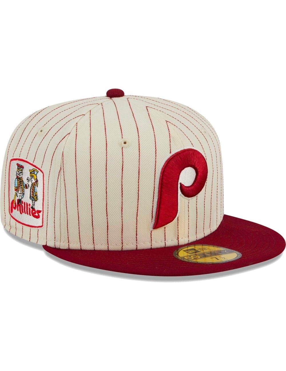 New Era Caps Philadelphia Phillies New Era MLB Retro Script 59FIFTY Fitted Hat - Off White