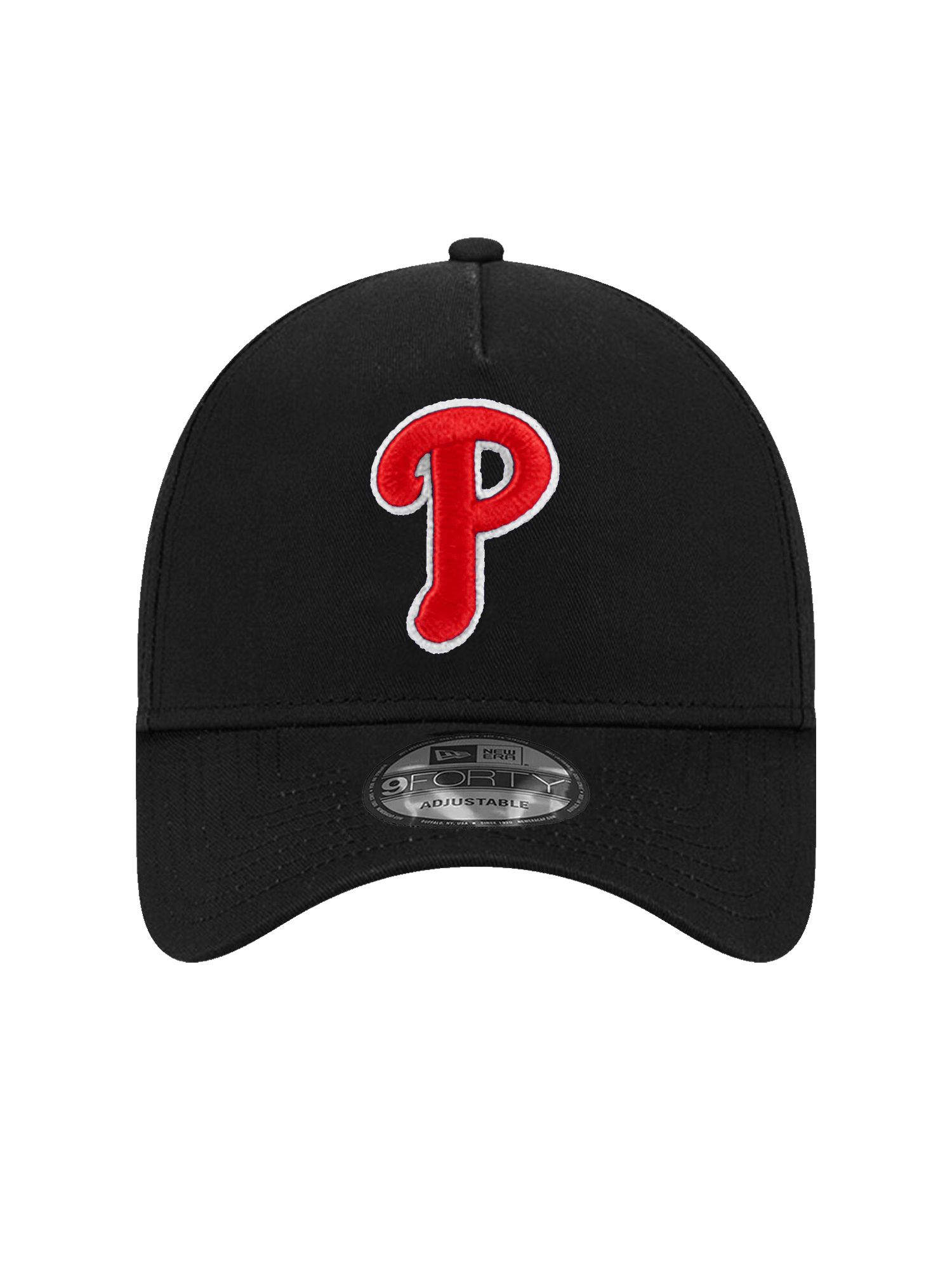 New Era Caps Philadelphia Phillies New Era MLB Team 9FORTY A-Frame Snapback Hat - Black