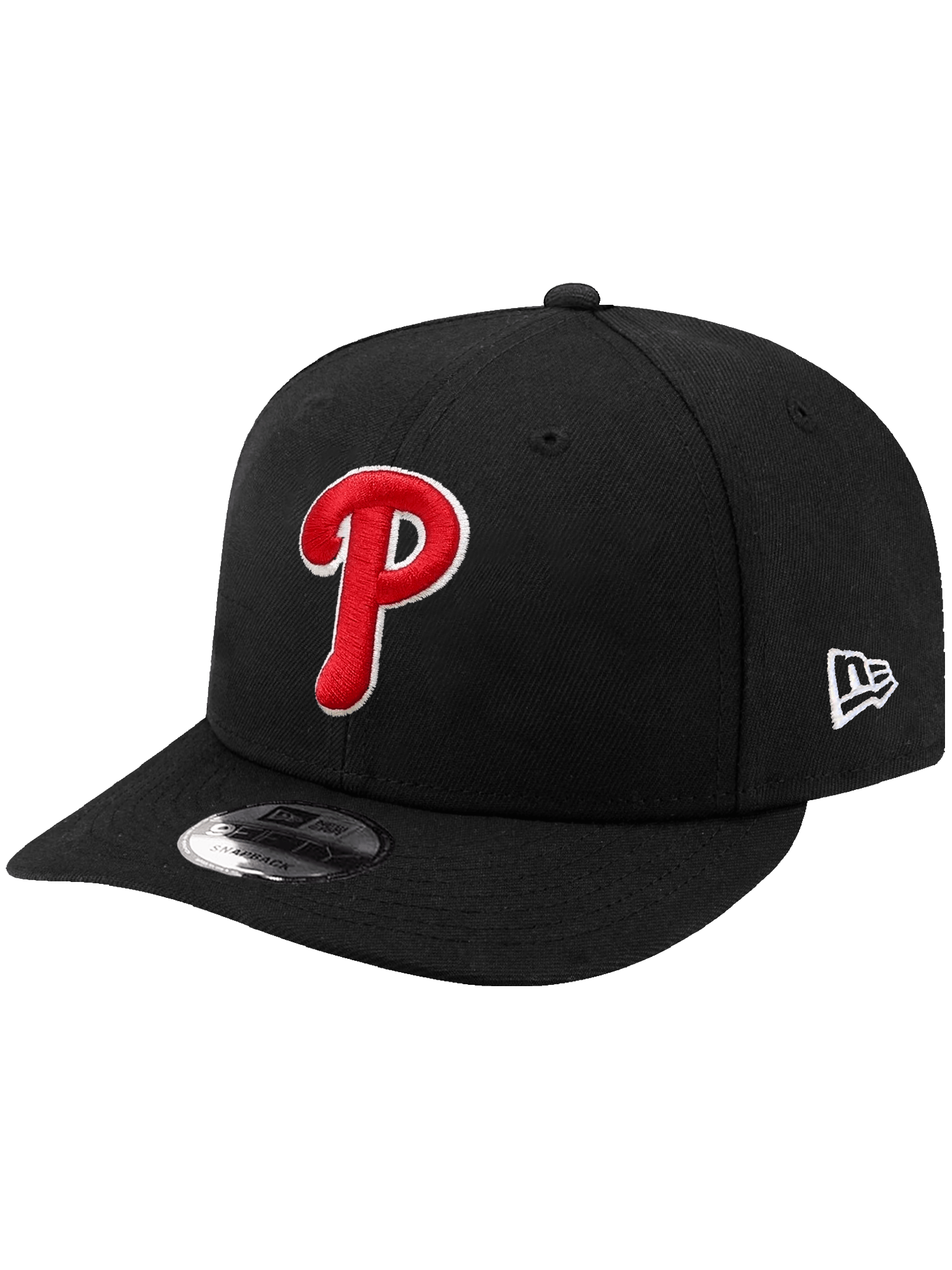 New Era Caps Philadelphia Phillies New Era MLB Team Outline 9FIFTY Pre-Curved Snapback Hat - Black
