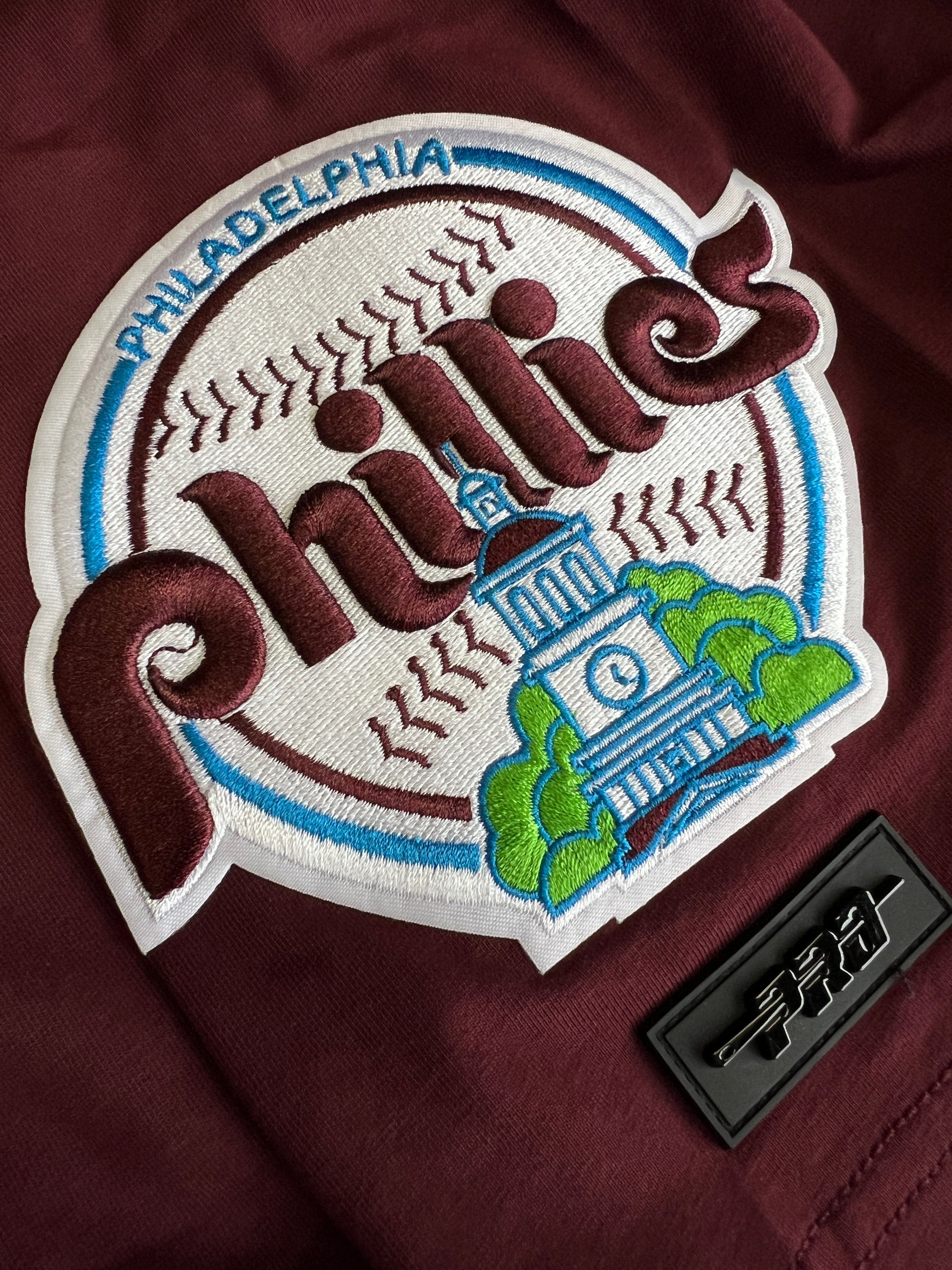 Pro Standard T-Shirts Philadelphia Phillies Pro Standard MLB Team Chenille Flex T-Shirt - Maroon