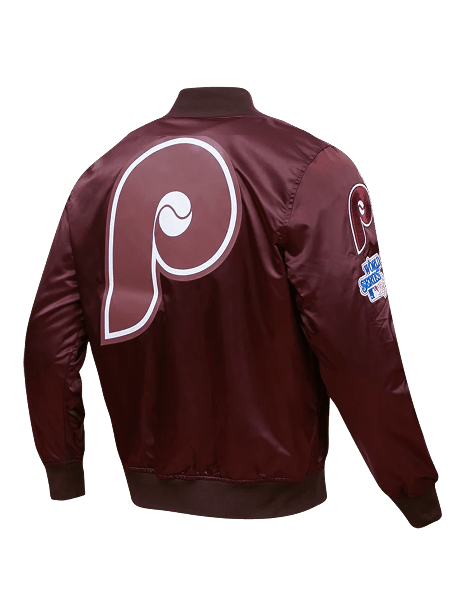 Pro Standard Jackets Philadelphia Phillies Pro Standard MLB Team Classic Satin Button Jacket - Wine