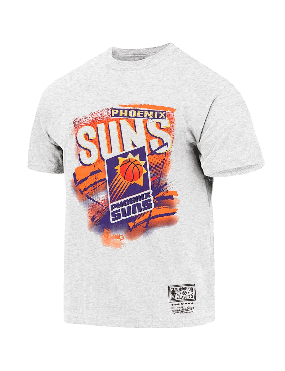 Mitchell And Ness T-Shirts Phoenix Suns Mitchell & Ness NBA Abstract Vintage T-Shirt - Silver Marle