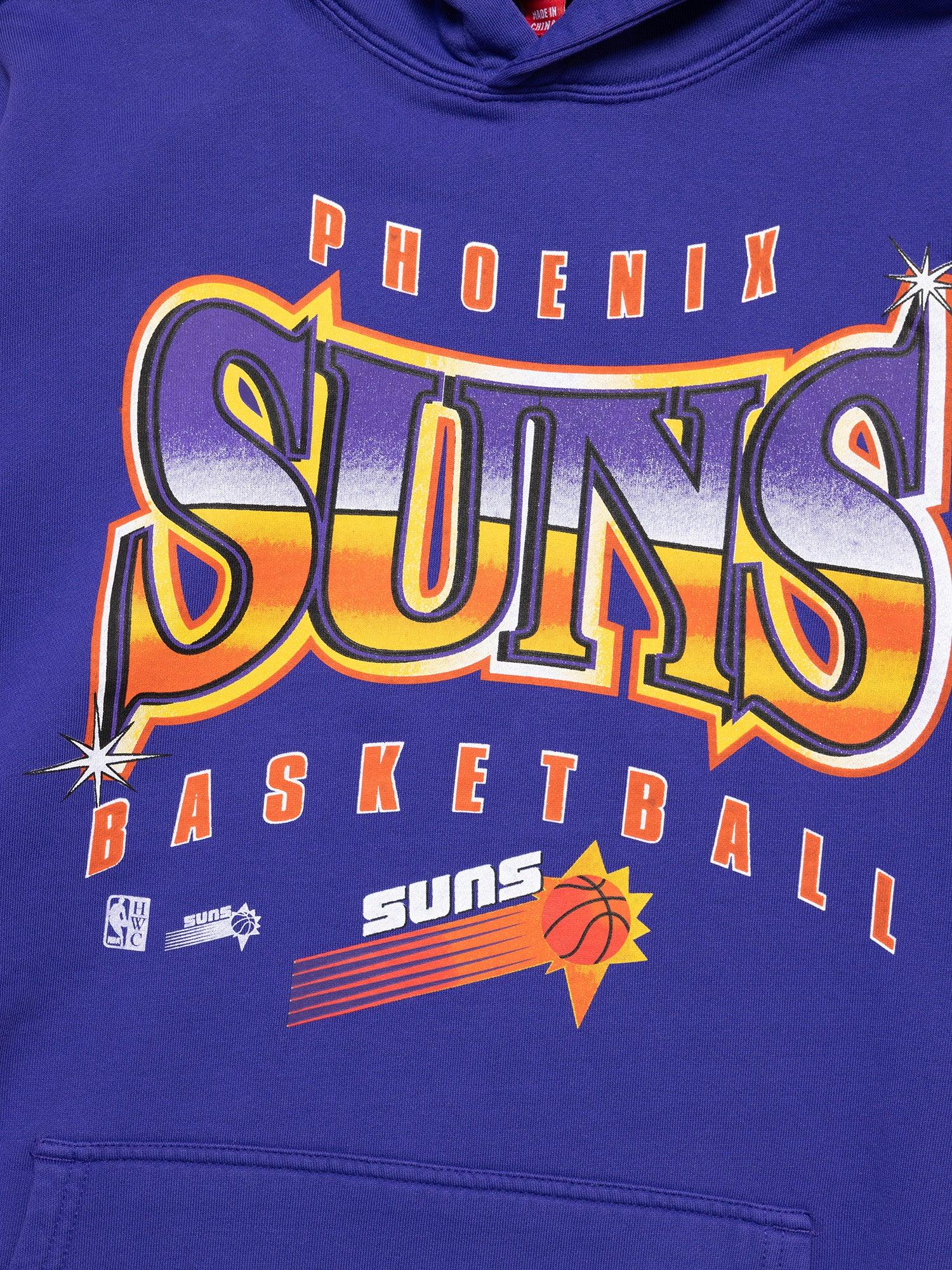 Mitchell And Ness Jumpers Phoenix Suns Mitchell & Ness NBA Glow Up Vintage Hoodie Jumper - Purple