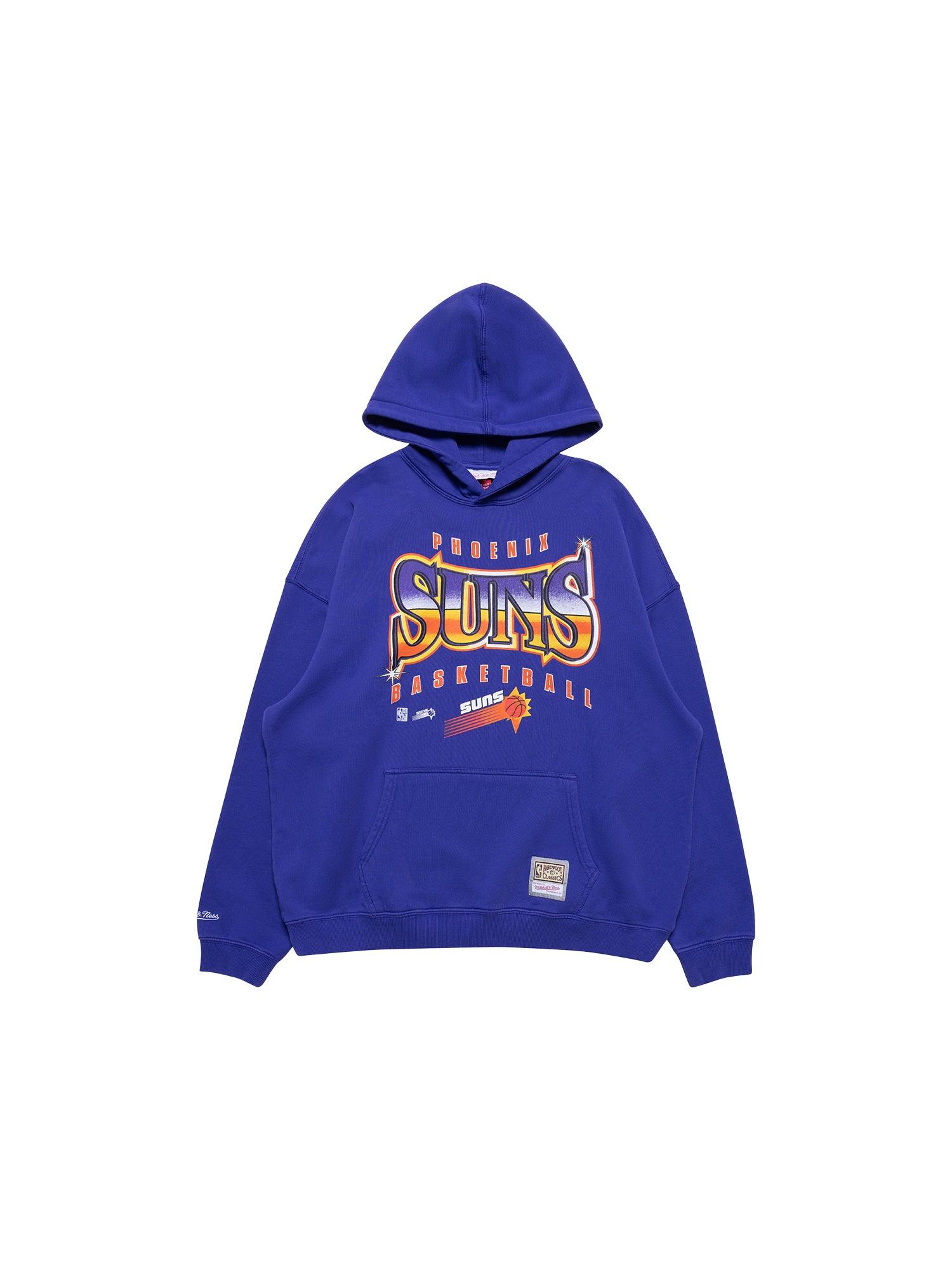Mitchell And Ness Jumpers Phoenix Suns Mitchell & Ness NBA Glow Up Vintage Hoodie Jumper - Purple