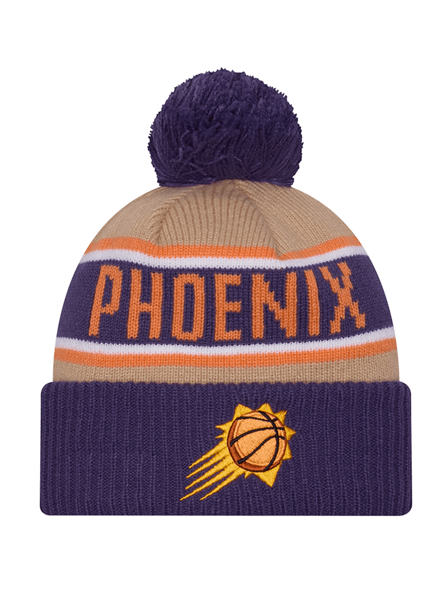 New Era Beanies Phoenix Suns New Era NBA 24 Draft Knit Beanie - Tan