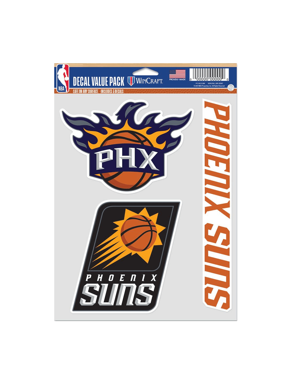 Wincraft Accessories Phoenix Suns Wincraft NBA Team 3 Piece 5” x 7” Decal Set
