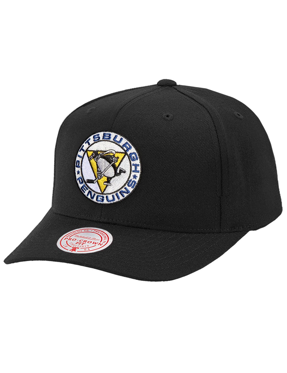 Mitchell And Ness Caps Pittsburgh Penguins Mitchell & Ness NHL Team 2.0 Pro Crown Snapback Hat - Black