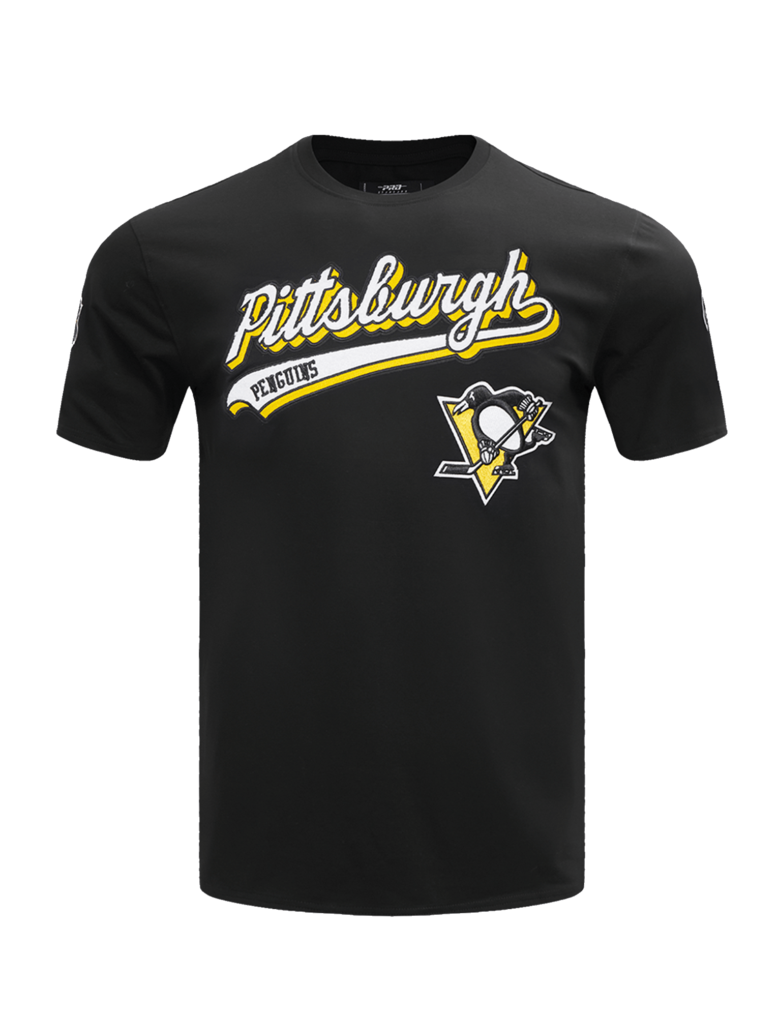 Pro Standard T-Shirts Pittsburgh Penguins Pro Standard NHL Script Tail Flex T-Shirt - Black