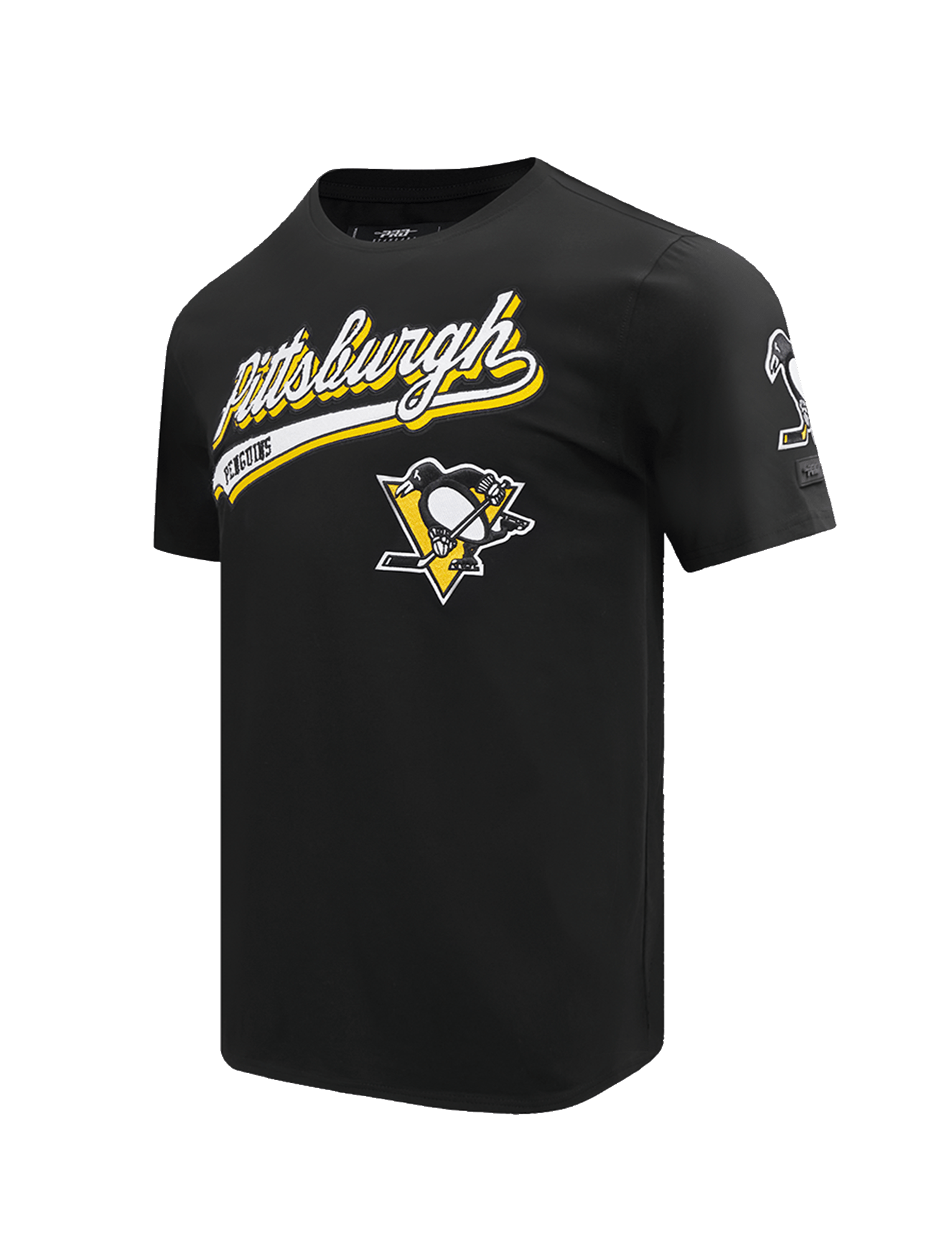 Pro Standard T-Shirts Pittsburgh Penguins Pro Standard NHL Script Tail Flex T-Shirt - Black