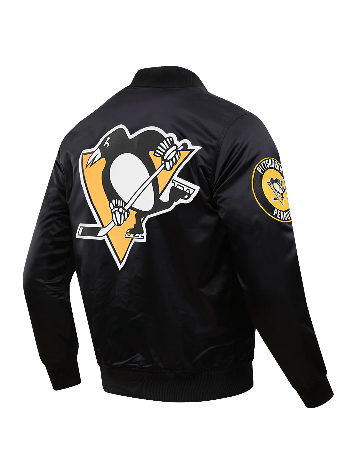 Pro Standard Jackets Pittsburgh Penguins Pro Standard NHL Team Classic Satin Button Jacket - Black