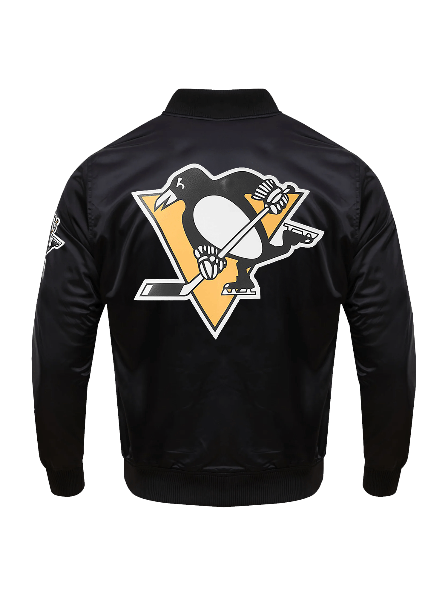 Pro Standard Jackets Pittsburgh Penguins Pro Standard NHL Team Classic Satin Button Jacket - Black