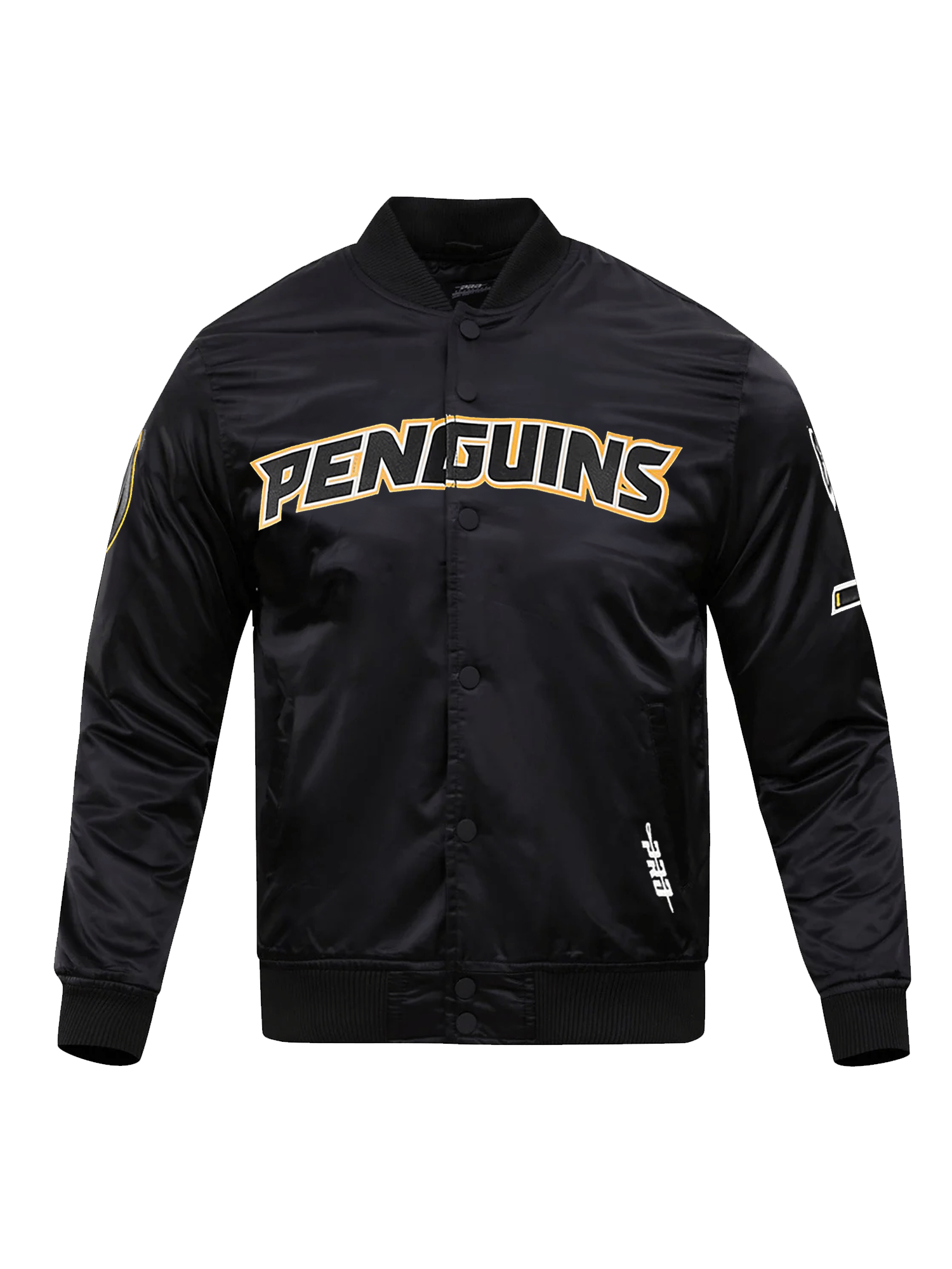 Pro Standard Jackets Pittsburgh Penguins Pro Standard NHL Team Classic Satin Button Jacket - Black