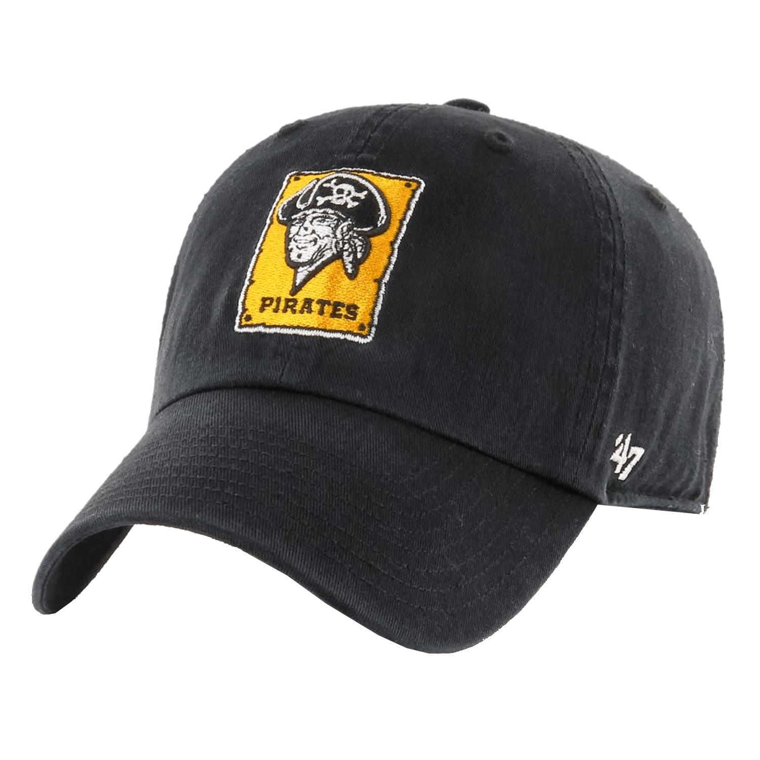 47 Brand Caps Pittsburgh Pirates '47 MLB Cooperstown Clean Up Strapback Hat - Black