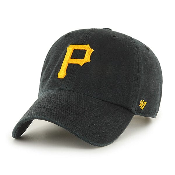 47 Brand Caps Pittsburgh Pirates '47 MLB Team Clean Up Strapback Hat - Black