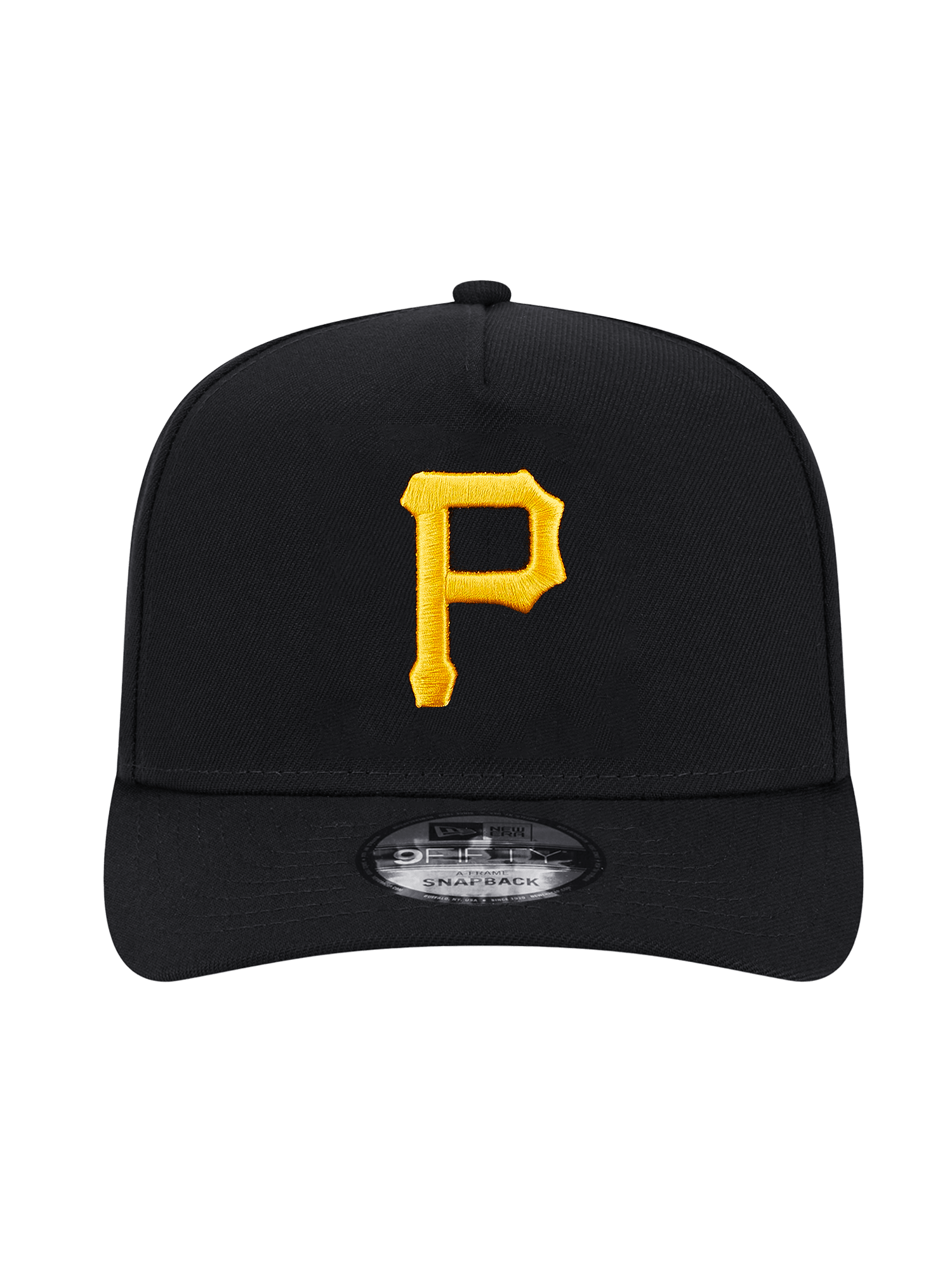 New Era Caps Pittsburgh Pirates New Era MLB Team Pre-Curved 9FIFTY A-Frame Snapback Hat - Black