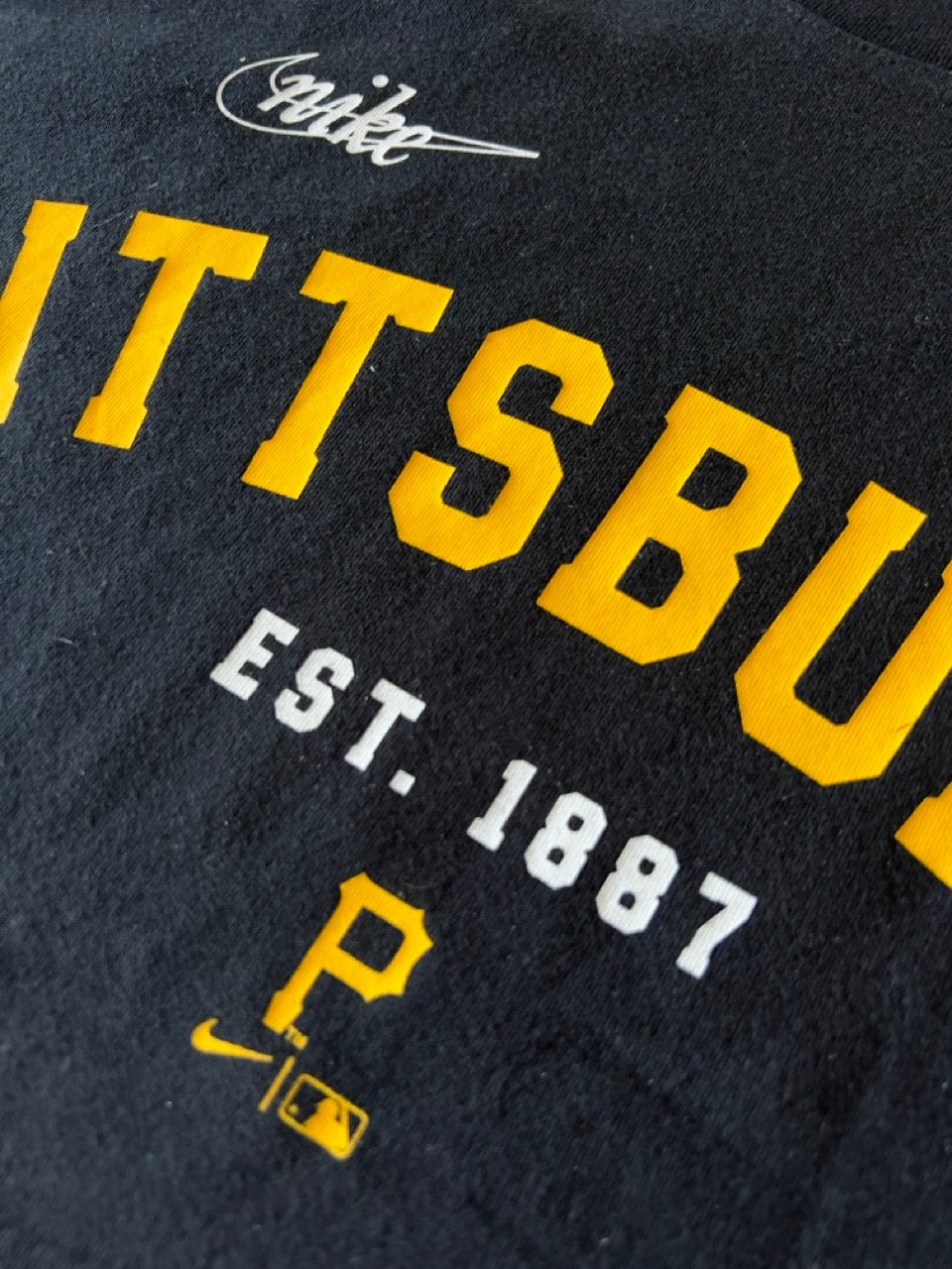 Nike T-Shirts Pittsburgh Pirates Nike MLB Rewind Oversized Heavyweight T-Shirt - Black