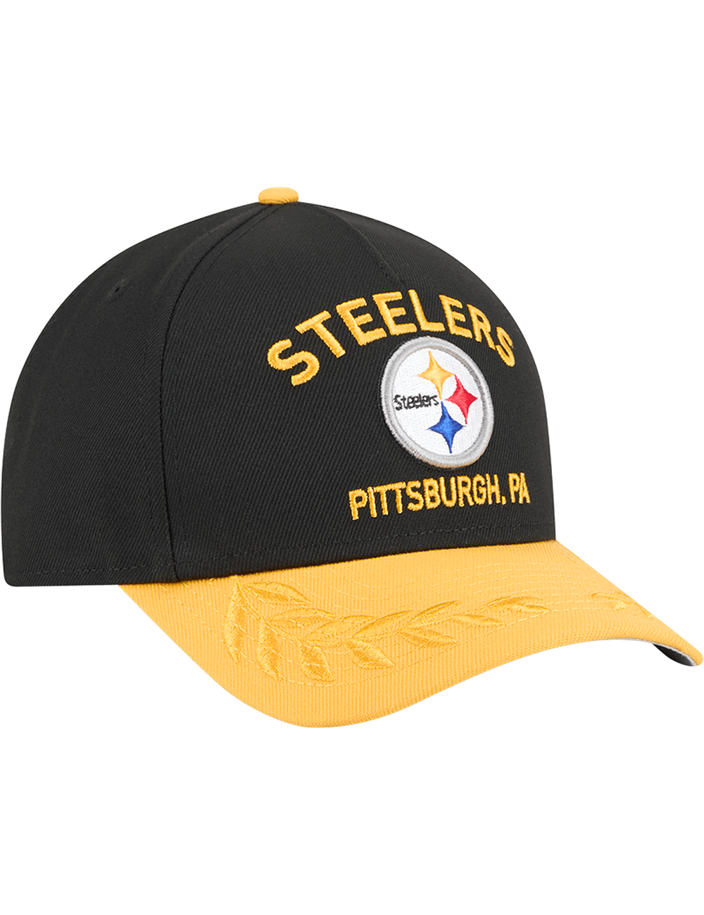 New Era Caps Pittsburgh Steelers New Era NFL 25 Draft 9FORTY M-Crown Snapback Hat - Black