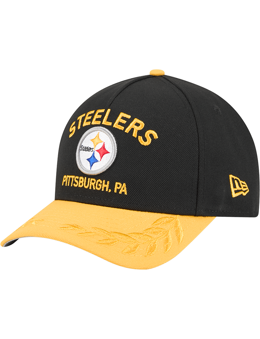 New Era Caps Pittsburgh Steelers New Era NFL 25 Draft 9FORTY M-Crown Snapback Hat - Black