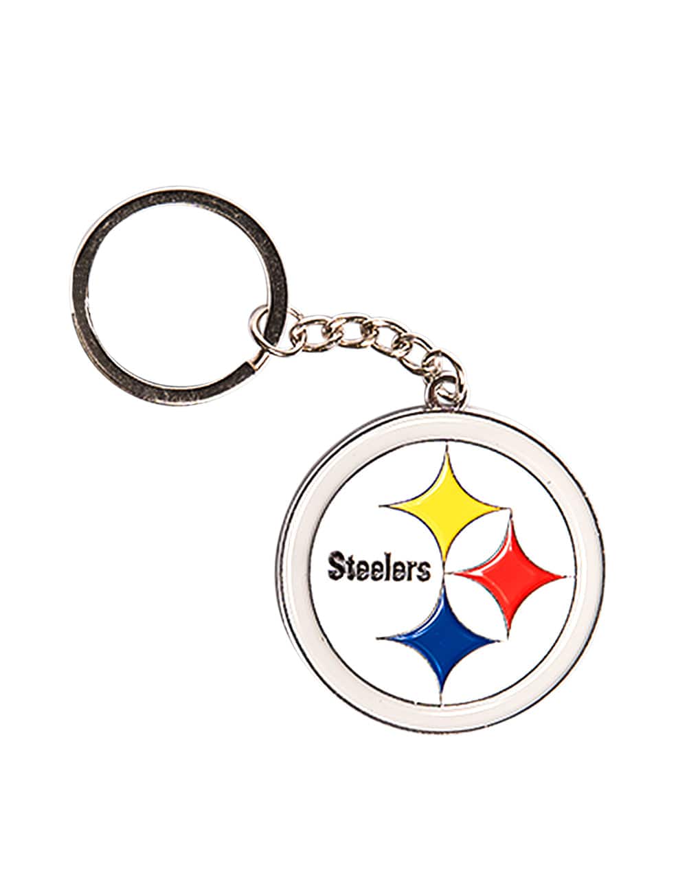 NFL Branded Accessories Pittsburgh Steelers NFL Team Logo Steel Keyring