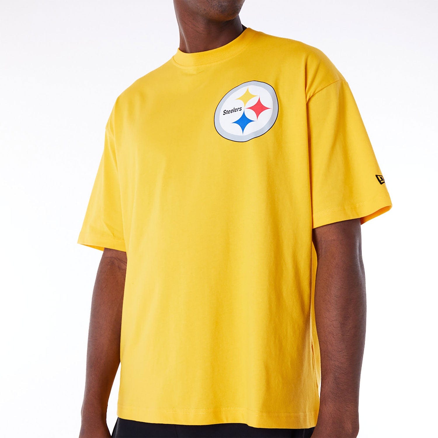 Pittsburgh Steelers New Era NFL Logo Select Oversized T-Shirt - Yellow