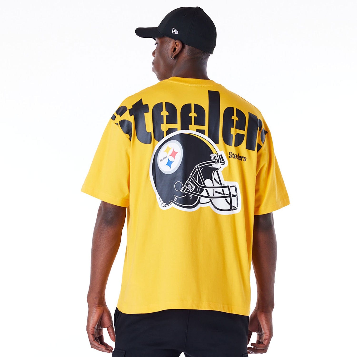 Pittsburgh Steelers New Era NFL Logo Select Oversized T-Shirt - Yellow