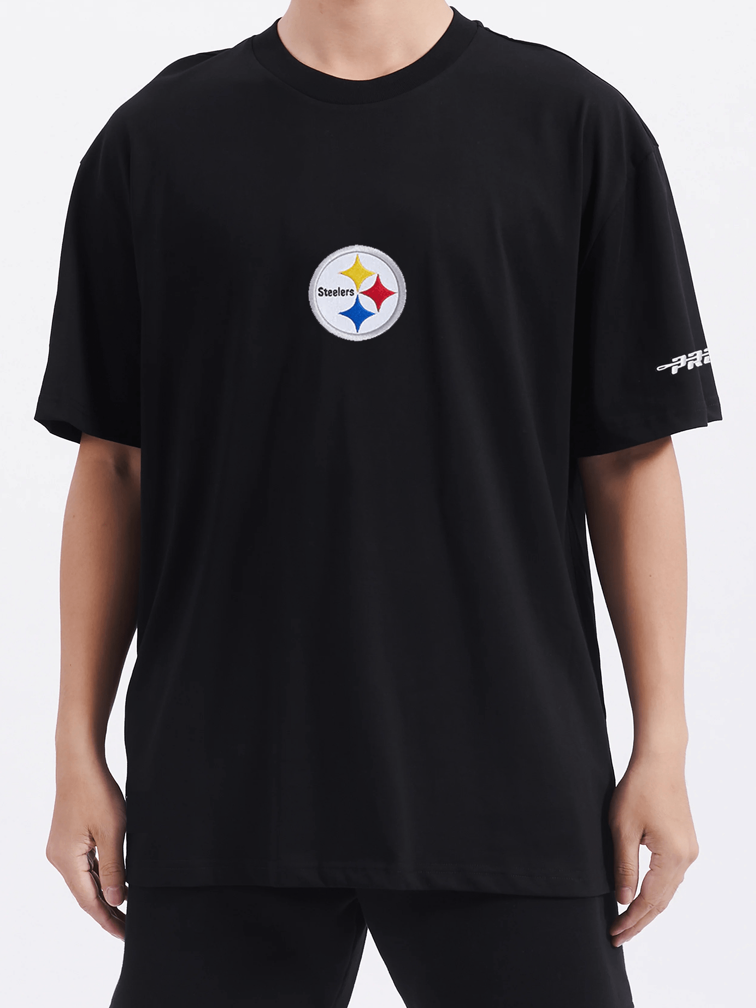Pro Standard T-Shirts Pittsburgh Steelers Pro Standard NFL Icon Drop Shoulder T-Shirt - Black