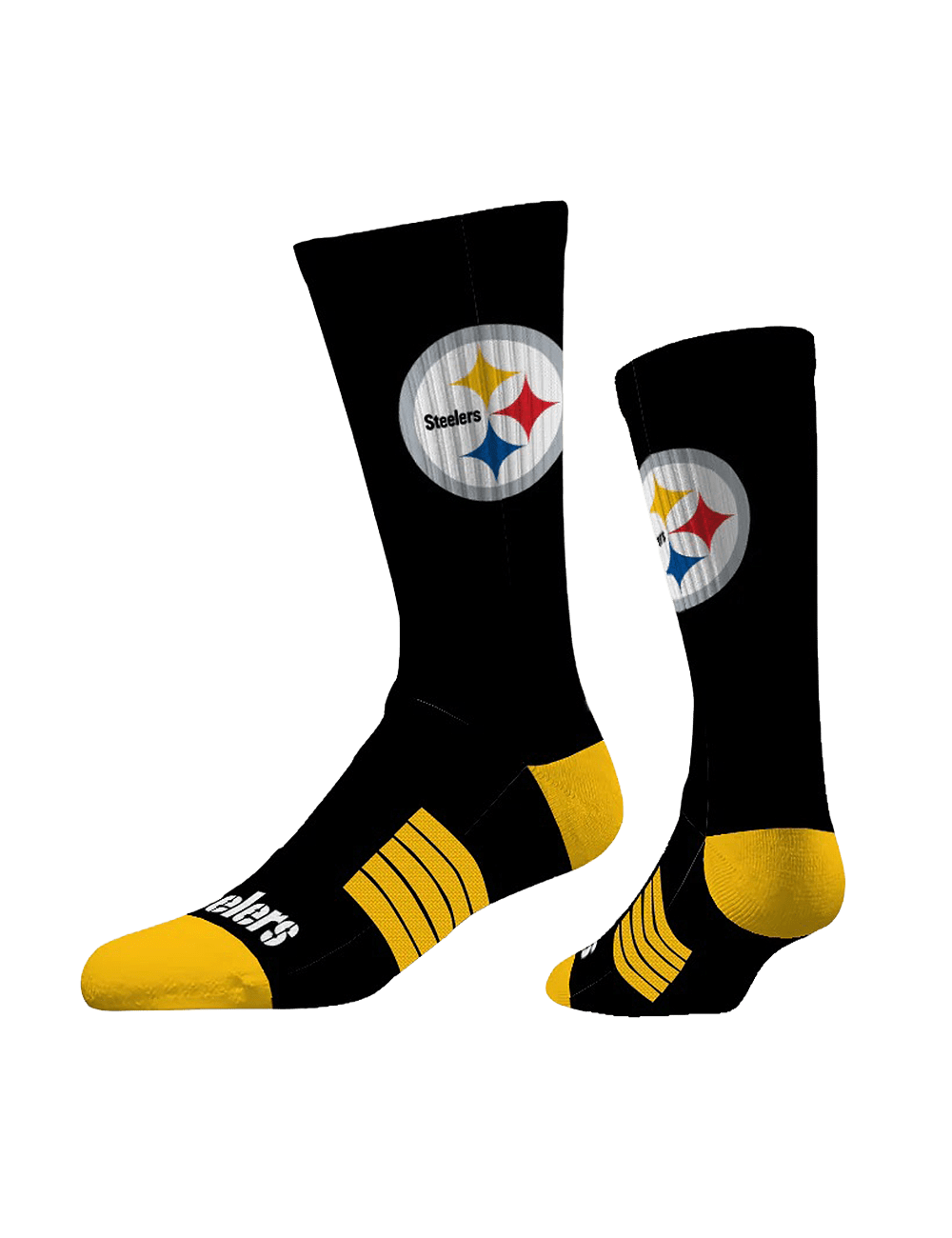 Strideline Socks Large (9-12 US) Pittsburgh Steelers Strideline NFL Team Premier Flex-Stretch Crew Socks