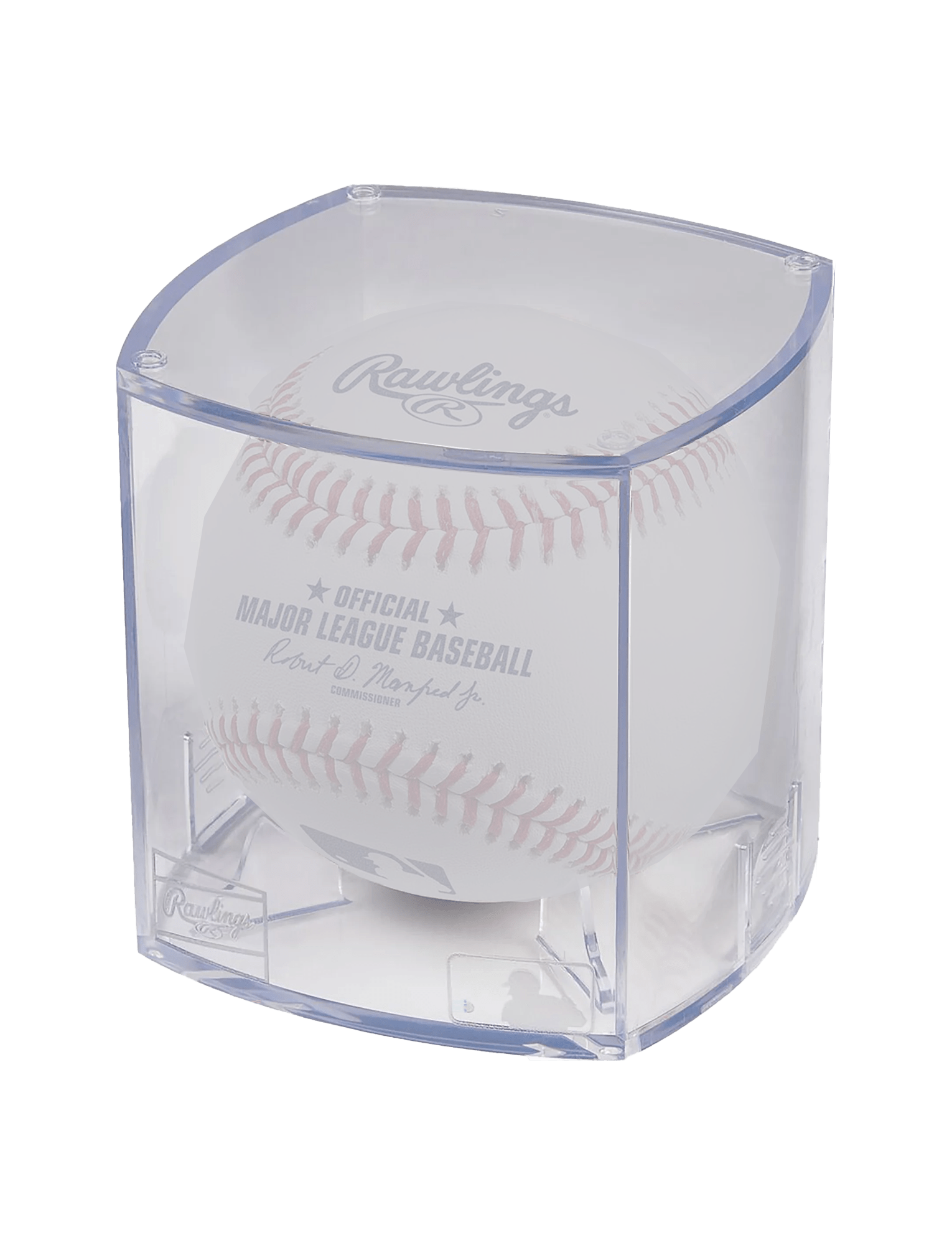 Rawlings Balls Rawlings MLB Clear Baseball Ball Premium Display Cube