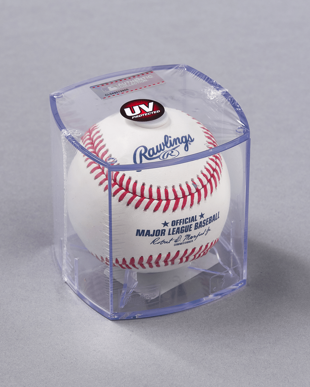 Rawlings Balls Rawlings MLB Clear Baseball Ball Premium Display Cube