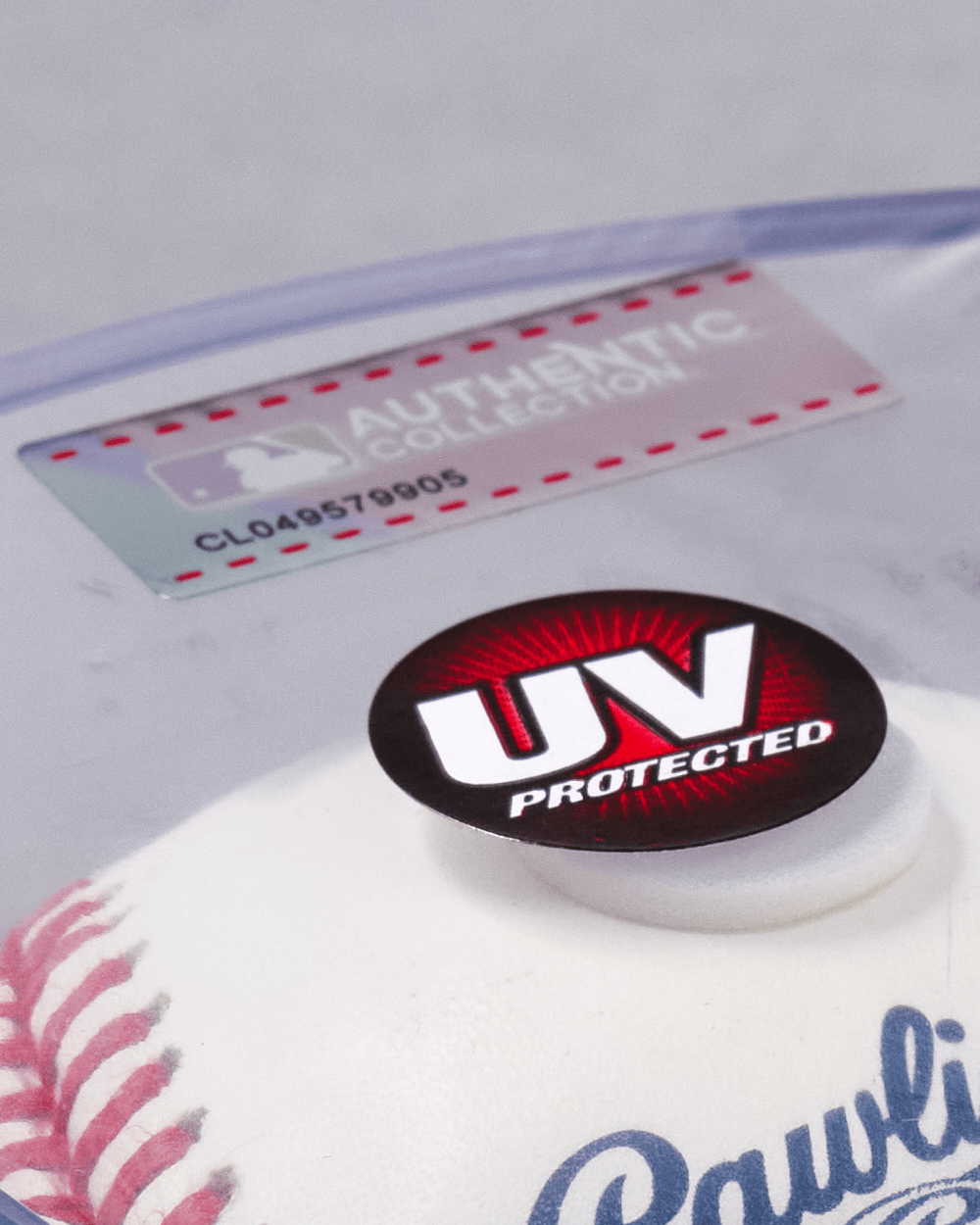 Rawlings Balls Rawlings MLB Clear Baseball Ball Premium Display Cube