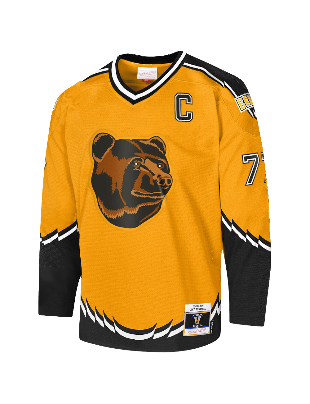 Mitchell And Ness Jerseys Ray Bourque Boston Bruins Mitchell & Ness NHL 96 Alt Power Play Jersey - Gold