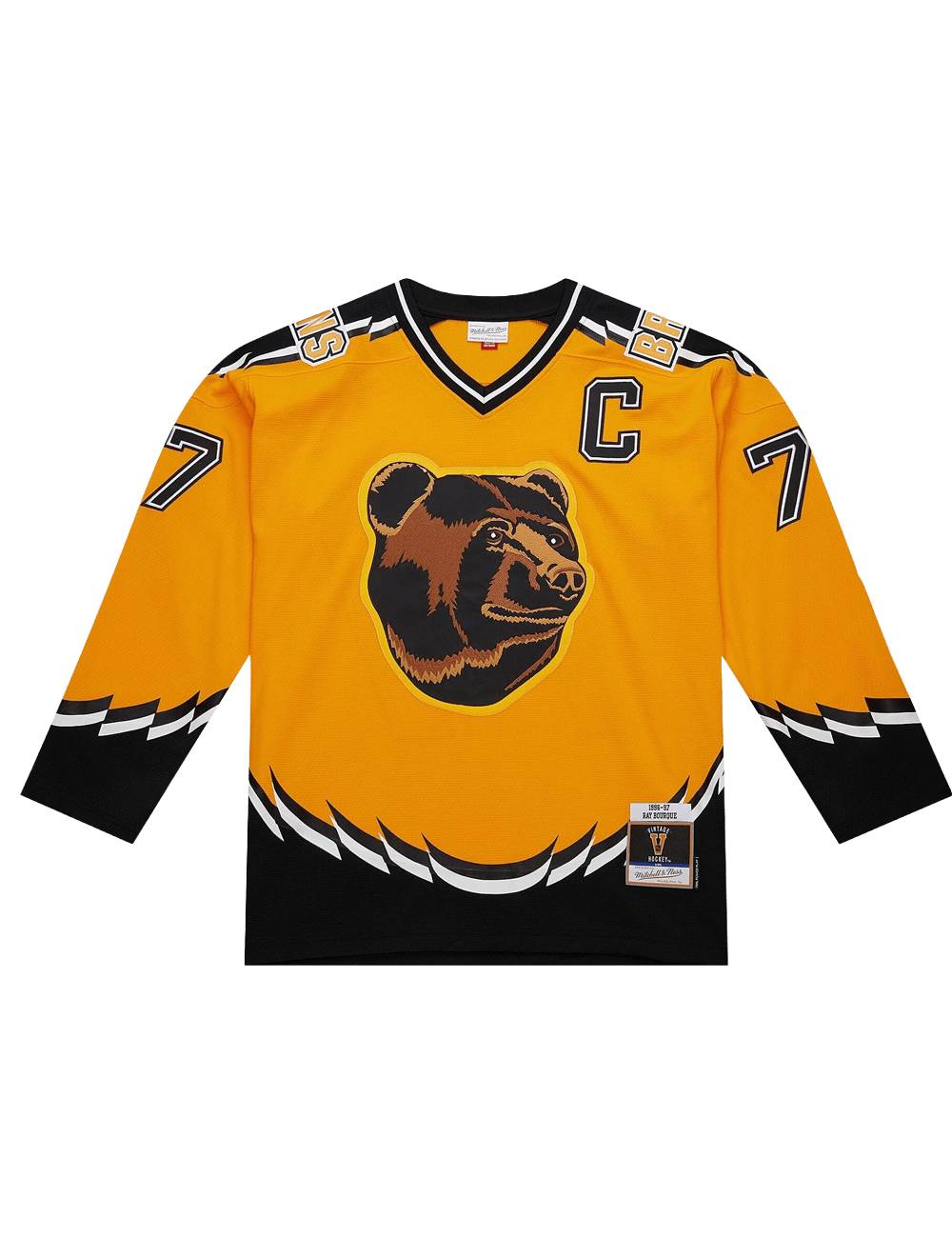 Mitchell And Ness Jerseys Ray Bourque Boston Bruins Mitchell & Ness NHL 96 Alt Power Play Jersey - Gold