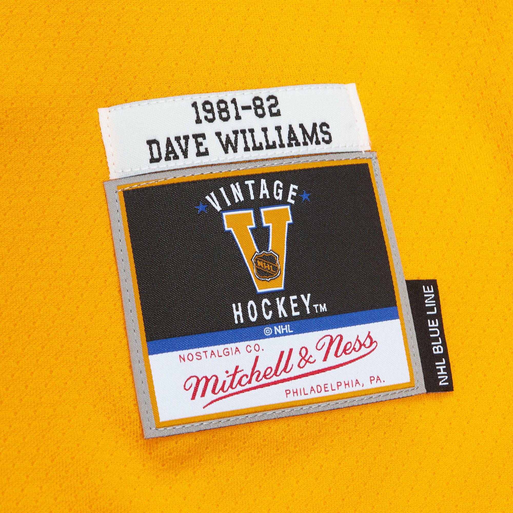 Dave Williams Vancouver Canucks Mitchell & Ness NHL Blue Line Jersey - Yellow