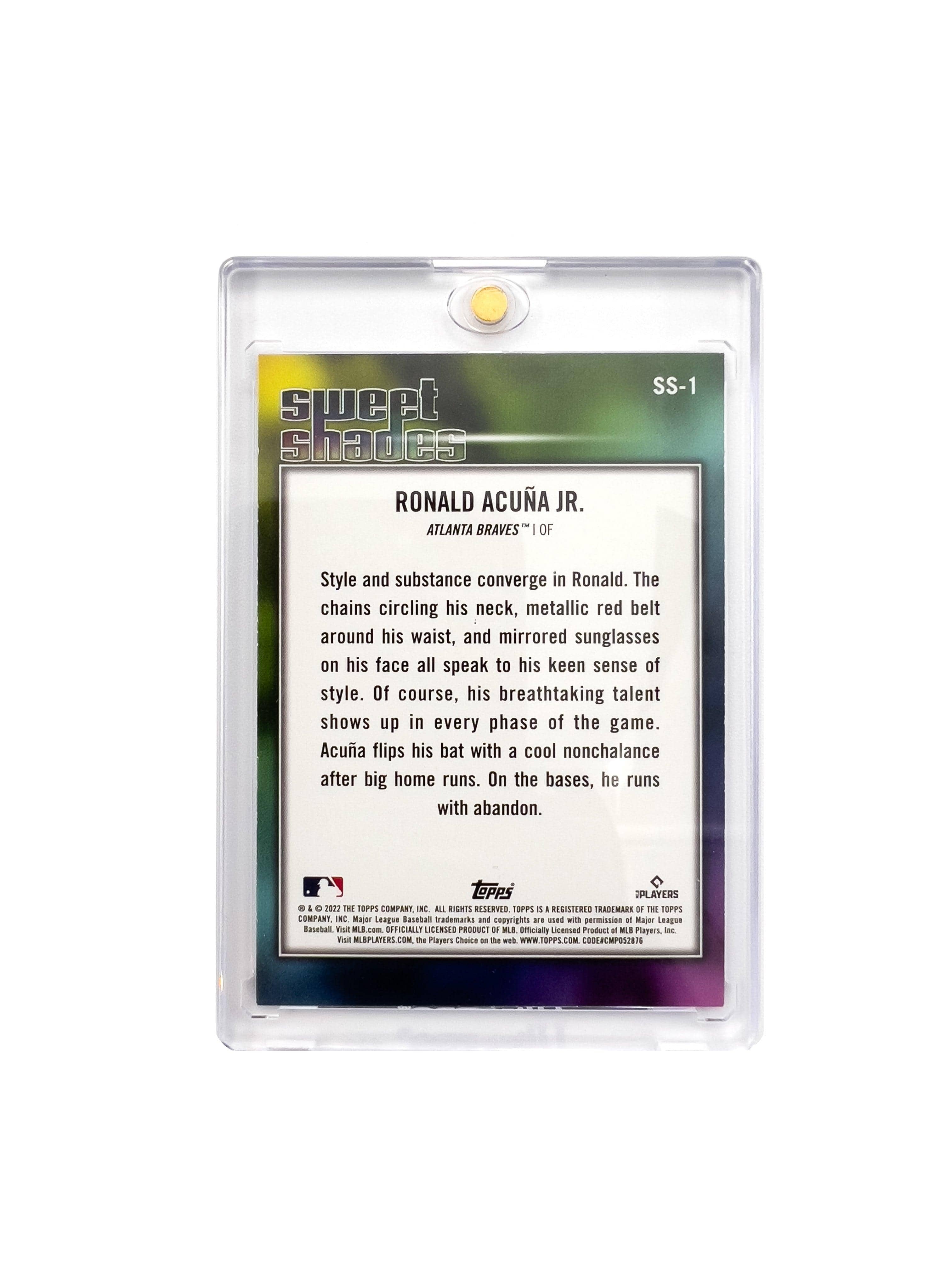 Topps Cards Ronald Acuna Jr Atlanta Braves Topps 22 Sweet Shades Insert Card